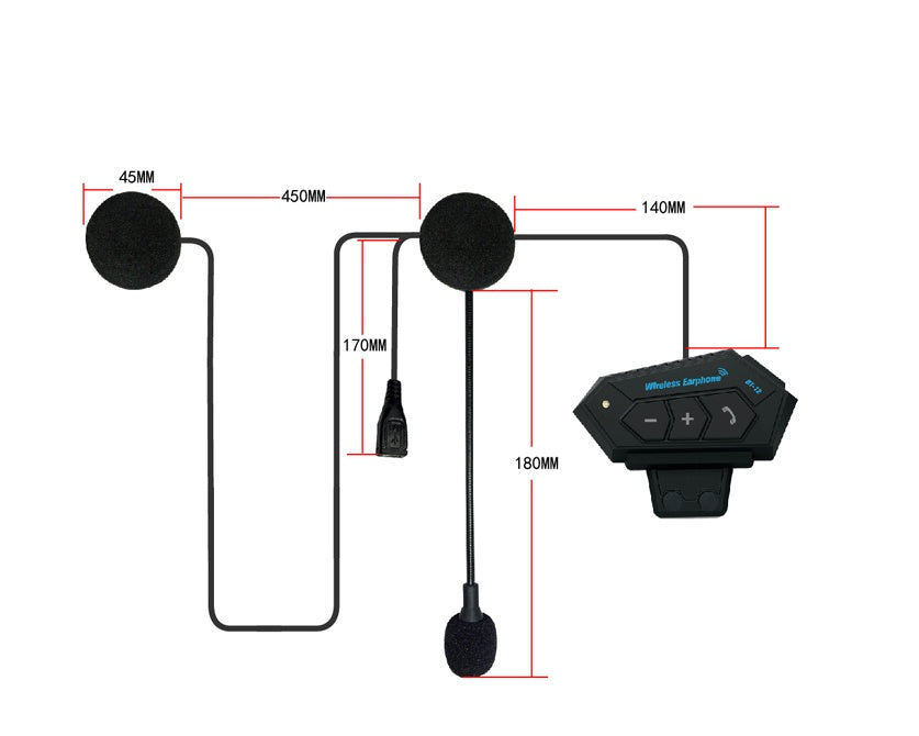 motorcycle helmet bluetooth headset wireless system