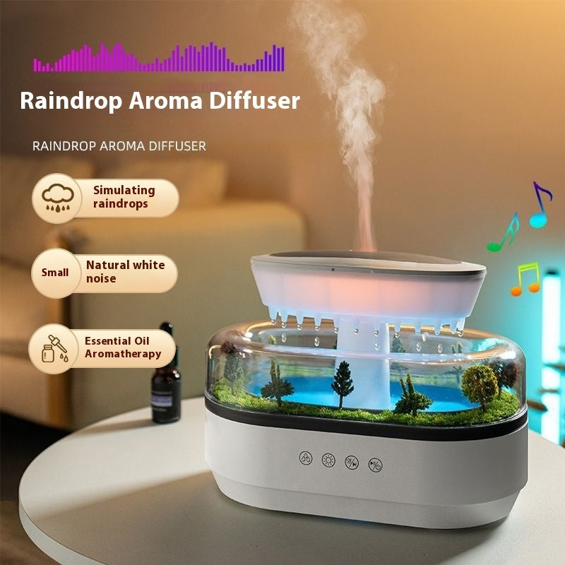 micro landscape aroma diffuser raindrop humidifier