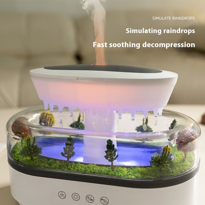 micro landscape aroma diffuser raindrop humidifier