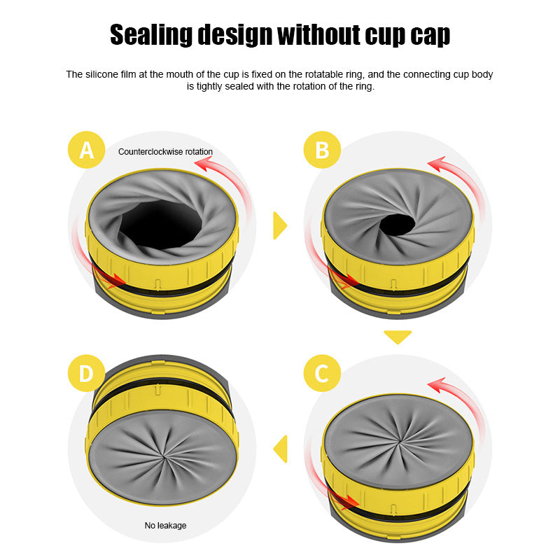 Portable Travel Cup – Twist Design, Reusable & Lightweight for On